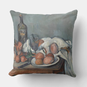 Coussin Nature morte aux oignons, peinture à l'huile, Paul