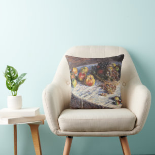 Coussin Nature morte avec pommes et raisins de Claude Mone