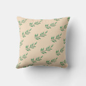 Coussin Nature Nursery Green Feuilles Nom du bébé (Verso)