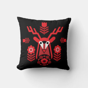 Coussin Nature scandinave Cerf Art T-shirt Throw Pi