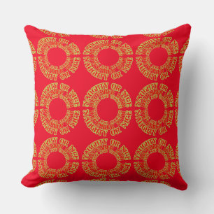 Coussin Naughty Nice 25 décembre Lait et cookies
