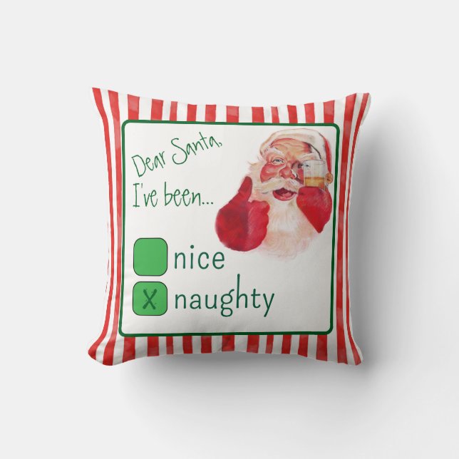 Coussin Naughty Père Noël (Recto)