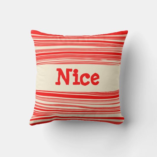 Coussin Naughty Red Pepperment Candy Marbled Stripes (Verso)