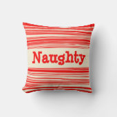 Coussin Naughty Red Pepperment Candy Marbled Stripes (Recto)