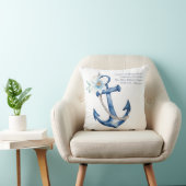 Coussin Nautical Baby Birth | Aquarelle bleue (Chaise)