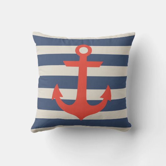 Coussin Nautical Baby Faire-part de naissance (Verso)