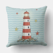 Coussin Nautical Lighthouse & Starfish ID1249 (Verso)