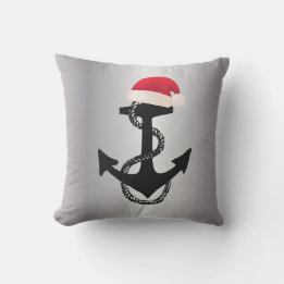 Coussin nautique ANCRE avec CHAPEAU DE PÈRE NOËL |