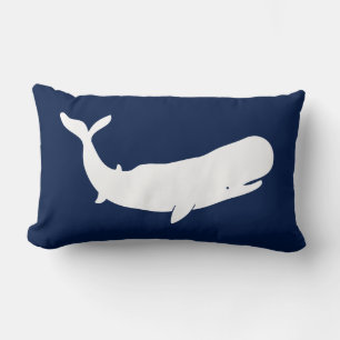 Coussin nautique, Baleine, Bleu et Blanc, Maritime