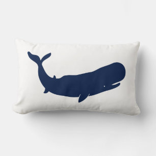 Coussin nautique, Baleine, Bleu et Blanc, Maritime