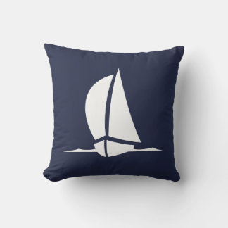Coussin Nautique Blancs Marine Bleu Côte