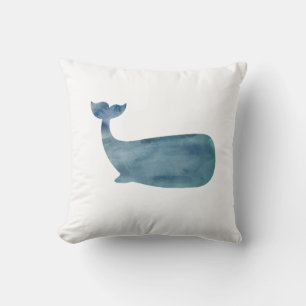 Coussin nautique de baleine bleue