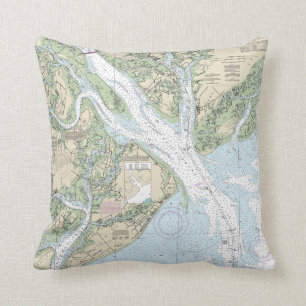 Coussin nautique de diagramme de Hilton Head