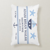 Coussin nautique de faire-part de naissance (Devant(Vertical))