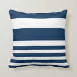 Coussin nautique de rayure - rayure de rugby -<br><div class="desc">Accent parfait à votre espace vital. Les rayures audacieuses ajoutent un bruit de couleur. Ne sont pas intéressés par la marine ? Personnaliser pour adapter vos couleurs de décor !</div>