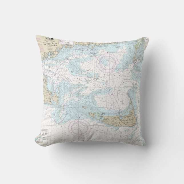 Coussin Nautique du son et des approches de nantucket 1323 (Recto)