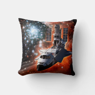 Coussin Navette spatiale Atlantis Télescope Hubble Artwork