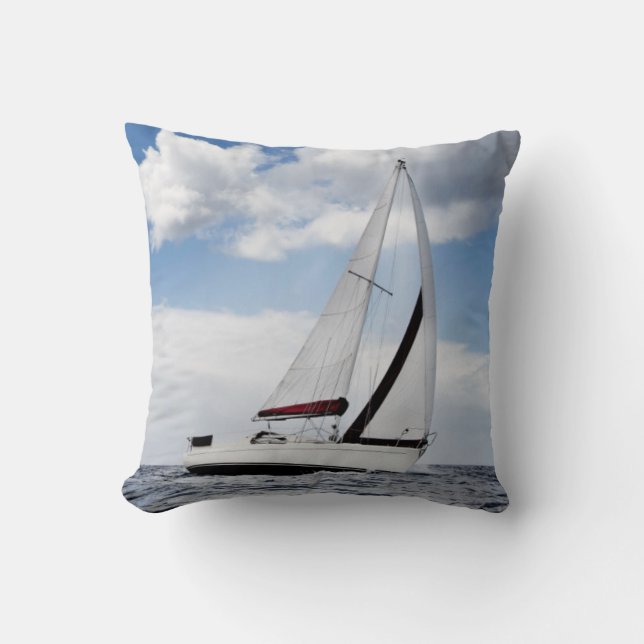 Coussin Navigation de yacht en mer ouverte (Recto)