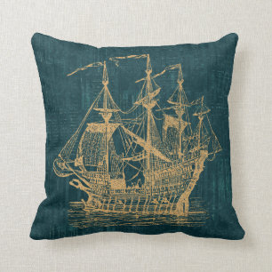 Coussin Navire à l'ancienne décoration de style classiqu