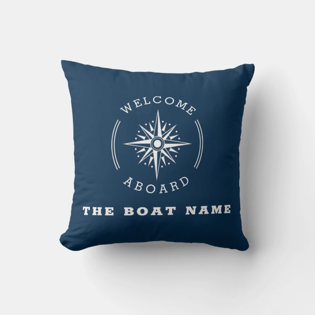Coussin navire marine bleu marine (Recto)