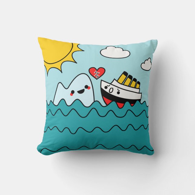 Coussin navré d'iceberg titanique de bateau de (Recto)