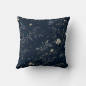 Coussin Navy Celestial Midnight Garden Floral Cushion (Verso)