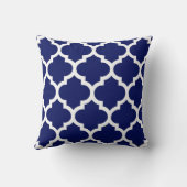 Coussin Navy Wht Marocain #5 Corail 3 Initial Monogramme (Verso)