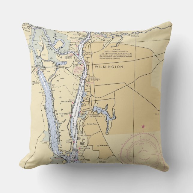 Coussin NC_Wilmington et Cape Fear (Recto)