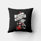 Coussin Né à Rock and Roll Baby Bear Kids Guitar Music (Verso)