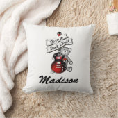 Coussin Né à Rock and Roll Custom Baby Guitar Nursery (Couverture)