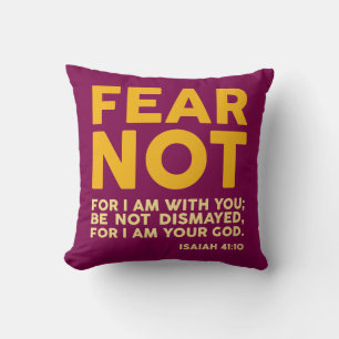 Coussin Ne crains pas, car je suis avec toi