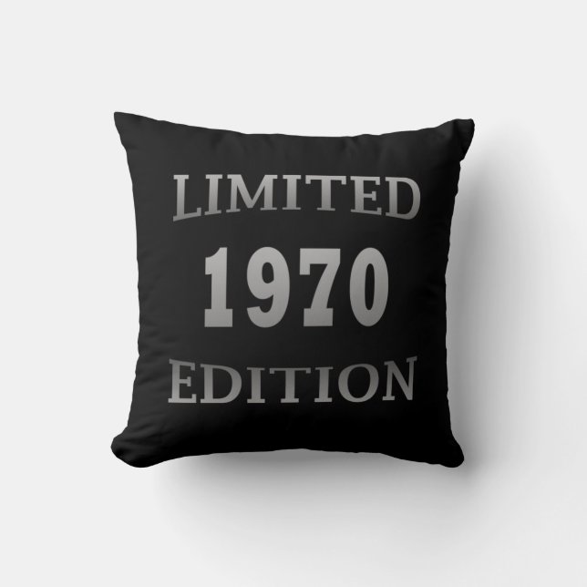 Coussin né en 1970 édition limitée cadeau d'anniversaire (Recto)