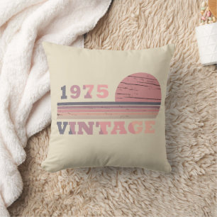 Coussin né en 1975 fête vintage du 50e anniversaire