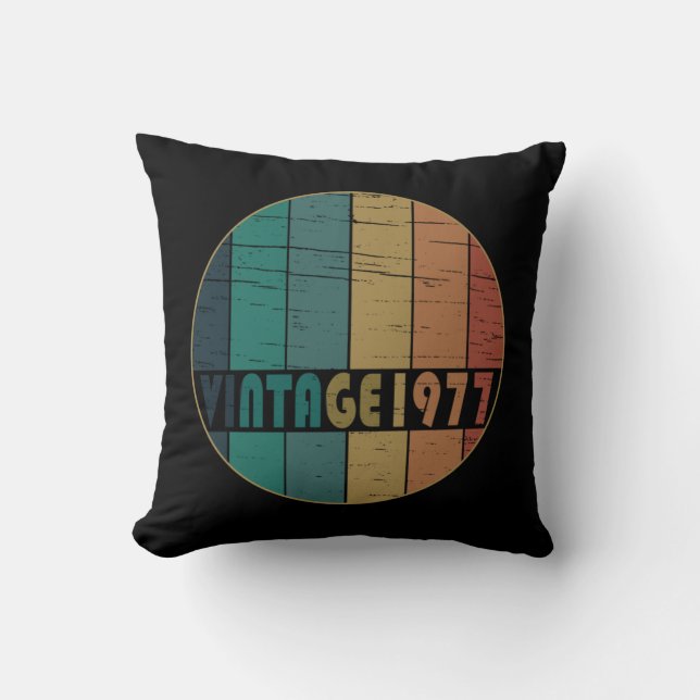 Coussin Né en 1977 anniversaire vintage (Recto)