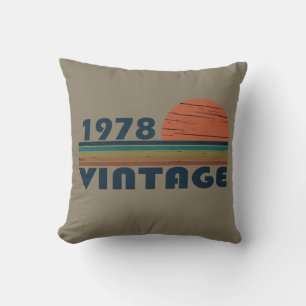 Coussin Né en 1978 cadeau d'anniversaire vintage