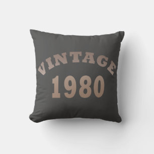 Coussin Né en 1980 élégant cadeau d'anniversaire moderne v
