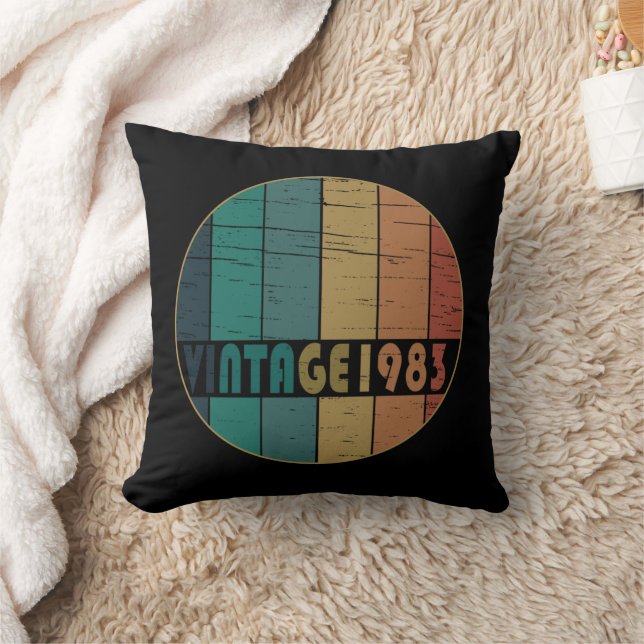 Coussin Né en 1983 anniversaire vintage (Couverture)