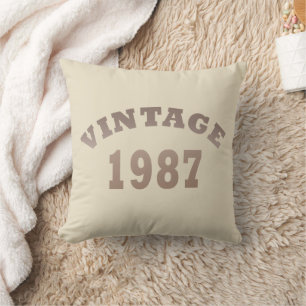 Coussin Né en 1987 élégant cadeau d'anniversaire moderne v