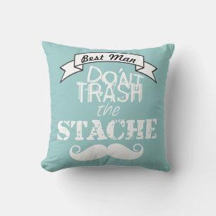 Coussin Ne jetez pas la moustache Retro Hipster