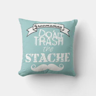 Coussin Ne jetez pas la moustache Retro Hipster