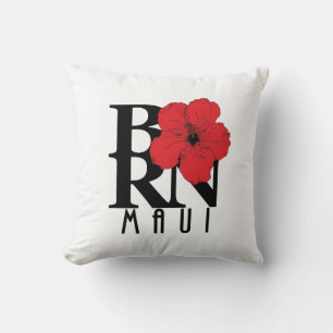 Coussin NÉ Maui Hibiscus rouge