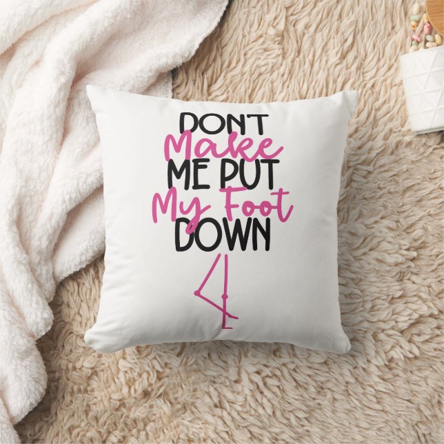 Coussin Ne me forcez pas à sévir - Flamant rose drôle (Couverture)