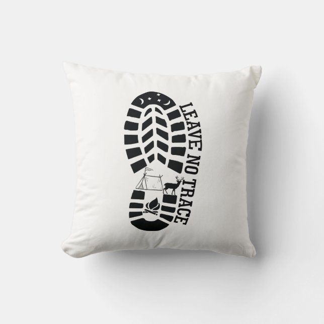 Coussin Ne pas laisser de trace (Recto)
