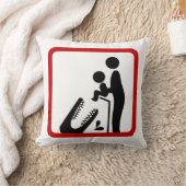 Coussin Ne pas nourrir le bébé au Zoo du Crocodile (Couverture)