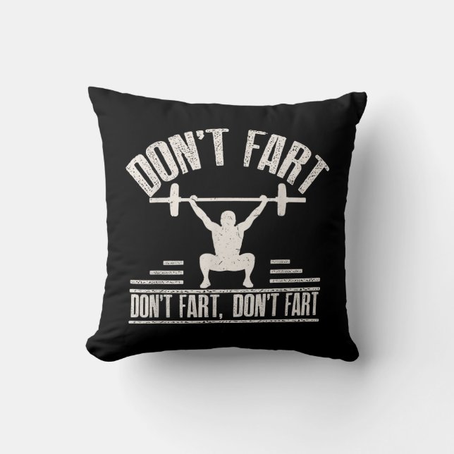 Coussin Ne pas péter Drôle Ness Gym Entraînement Poids Squ (Recto)
