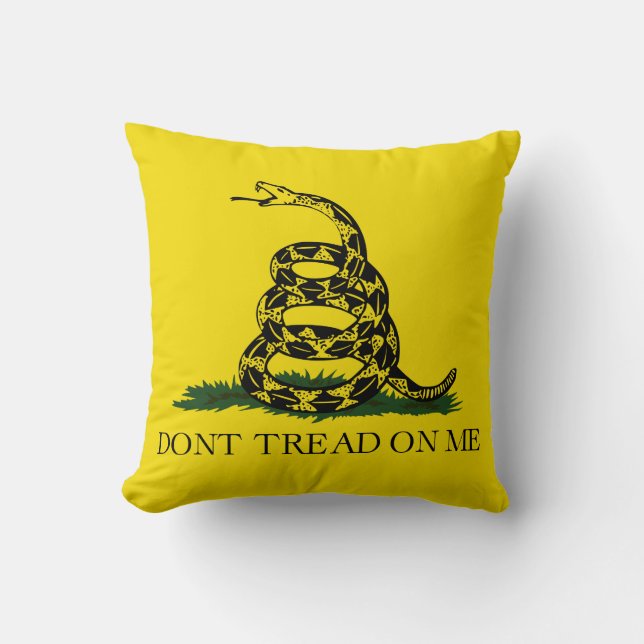 Coussin Ne pas taper sur le drapeau de Me Gadsden (Recto)