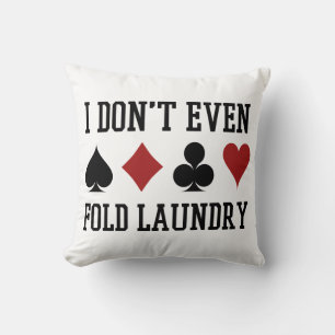Coussin Ne Plier même pas Lave-linge Funny Cartes Poker Jo