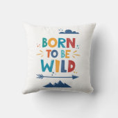 Coussin Né Pour Être Sauvage (Verso)