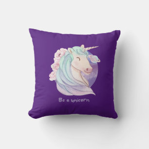 Coussin Né pour être une Unicorn Magical Fan Club