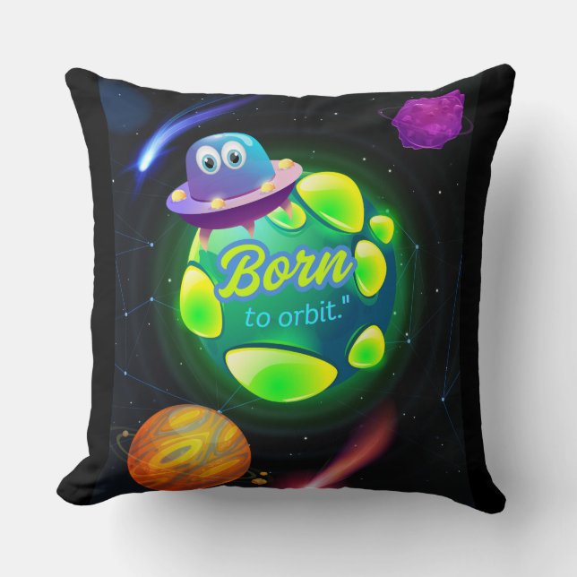 Coussin Né pour orbiter  (Recto)